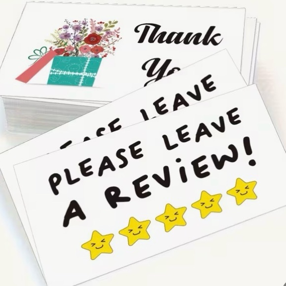 Bundle of 75-25 Poly mailers (10*13), 25 thank you cards & 25 thank you stickers - Picture 4 of 6